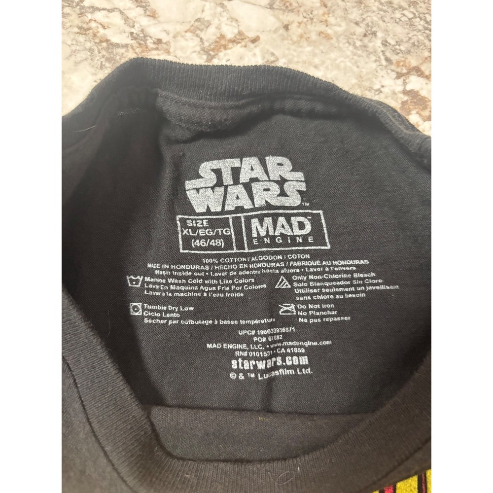 Star Wars The Mandalorian Grogu Comic Graphic T-Shirt Mens XL Black Mad Engine - Picture 3 of 5